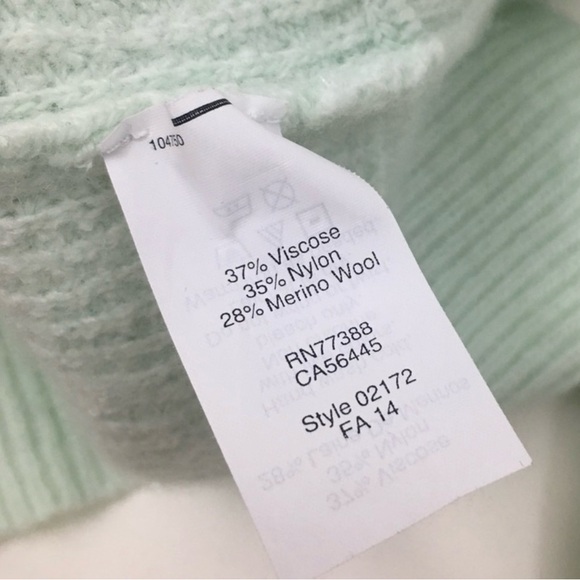 J. CREW Warmspun Waffle Knit Sweater Mint Green Aqua Knit Pullover Textured Crew - Picture 11 of 13